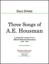 Three Songs of A. E. Housman Vocal Solo & Collections sheet music cover